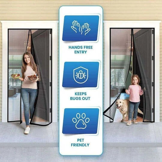 Mesh Screen Net Home Magnetic Foldable Anti Mosquito Door Curtains
