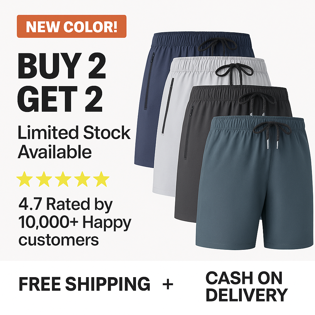 Combo of 4 Men's Stretchable Cotton Shorts for summers ☀️(₹249/piece)
